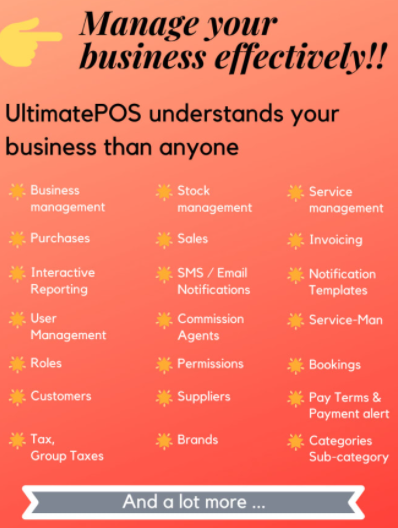 I will install advance pos inventory,accounting, erp,CRM software