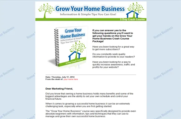 Grow Your Home Business