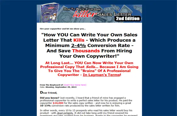 How To Write Your Own Killer Sales Letter 2nd Edition