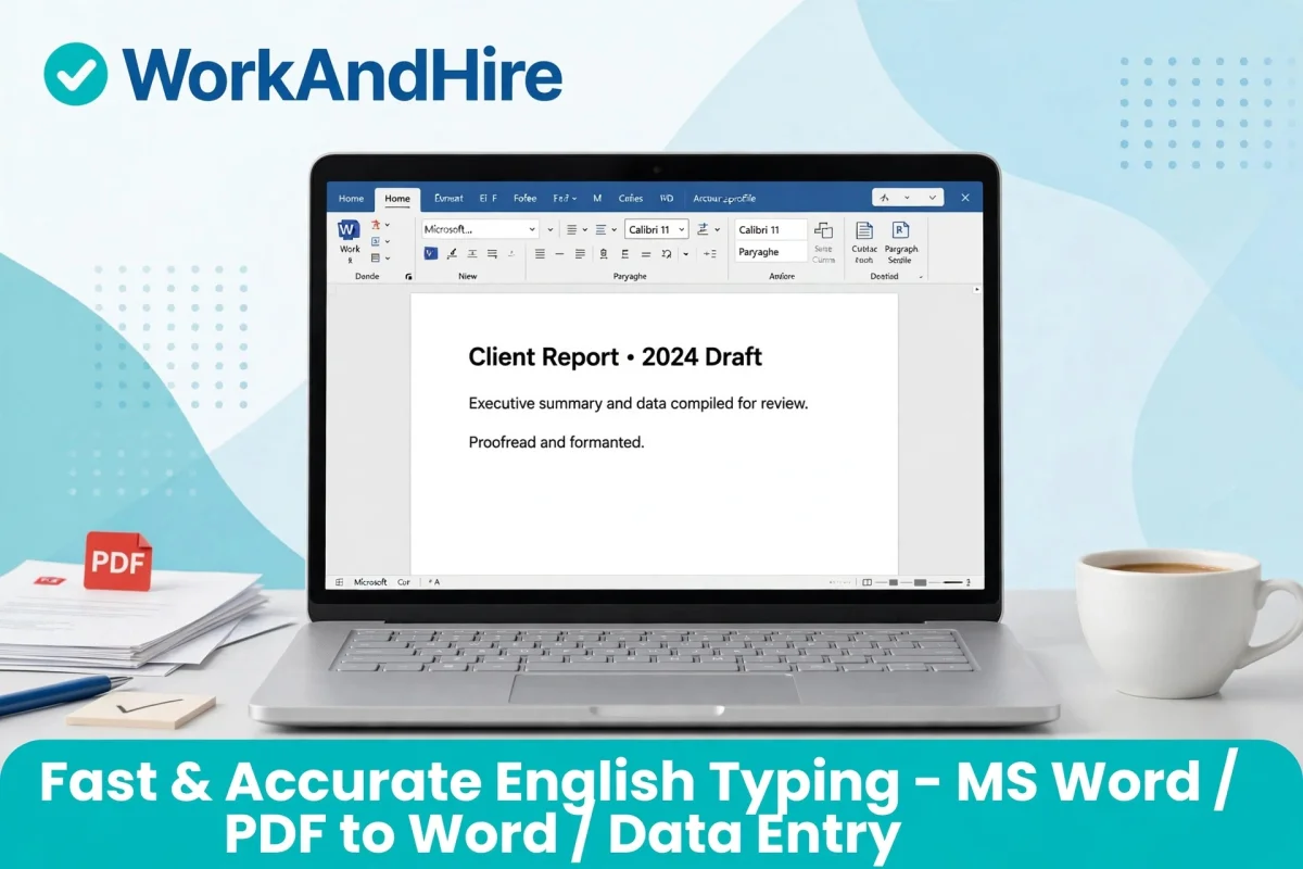 I will do fast and accurate English typing in MS Word.