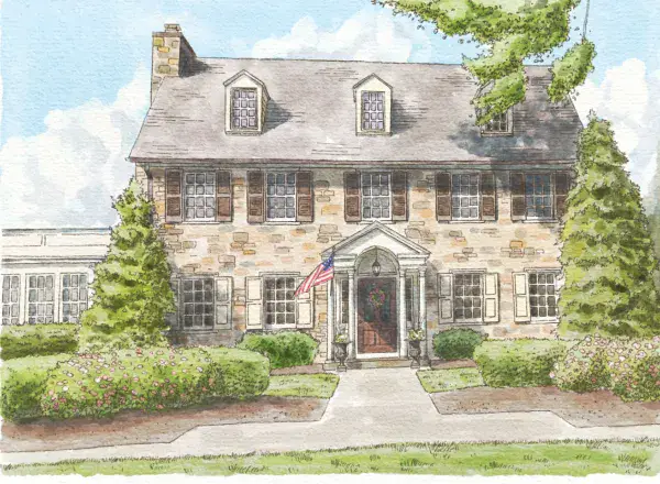  I will sketch and watercolor buildings, houses, and other places for you.