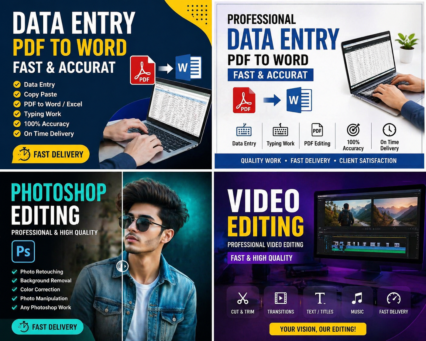 i will do fast typing and accurate  data entry work 