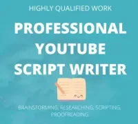 I will research and write a script for your youtube videos