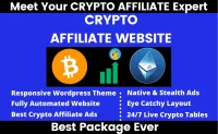 I will build cryptocurrency affiliate website for making money