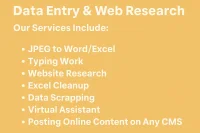 Skilled Data Entry and Website Research Specialist