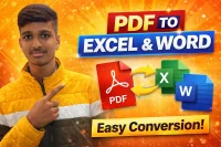 Conversion of pdf files to excel or word