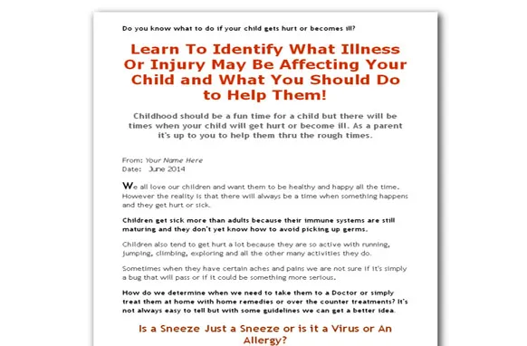 Common Childhood Maladies