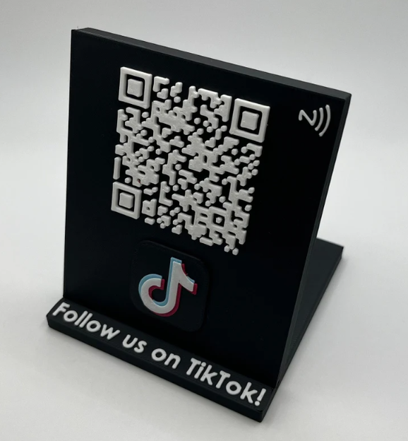  TikTok QR Stand with NFC Chip - Promote Your Social Media Presence