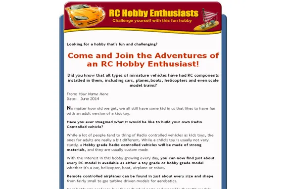Rc Hobby Enthusiasts