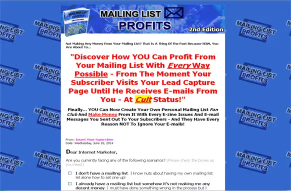 Mailing List Profits 2nd Edition
