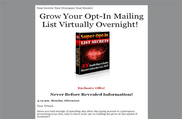 Super Optin List Secrets