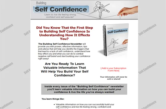 Building Self Confidence