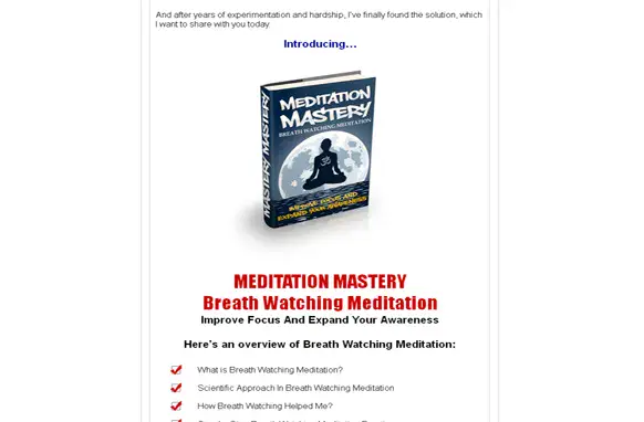 Meditation Mastery Breath Watching Meditation