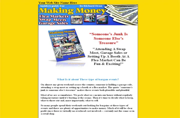 Insiders Guide For Making Money Flea Markets Swap Meets Garage Sales