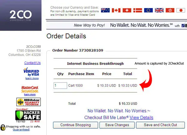 Mrr 2checkout Ezycash Simple