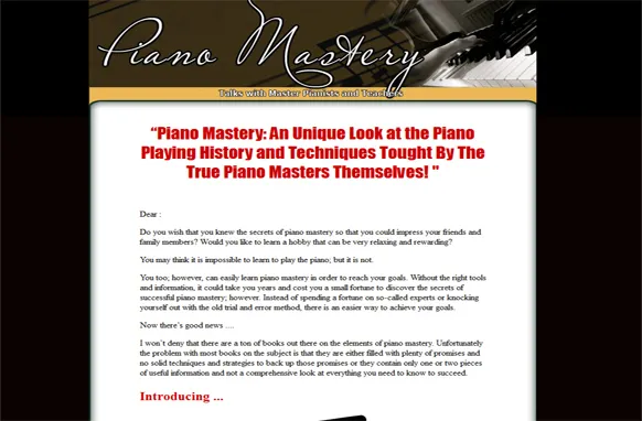 Piano Mastery