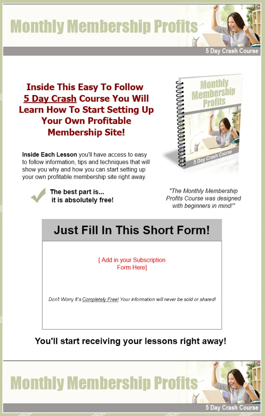 Monthly Membership Profits