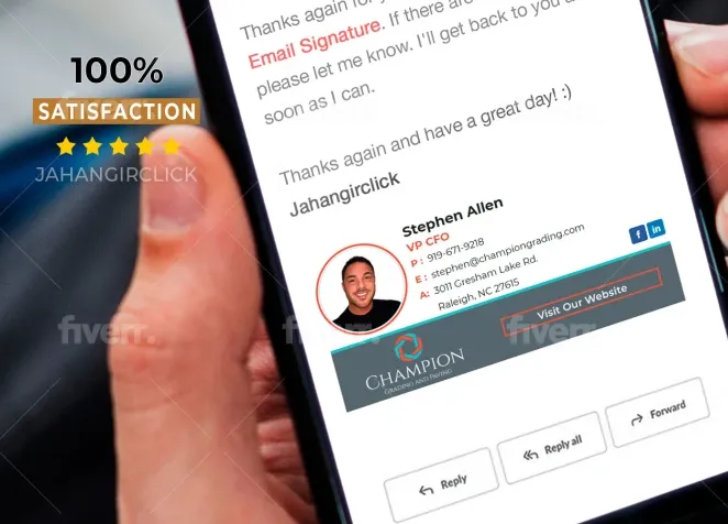 I will do clickable html email signature