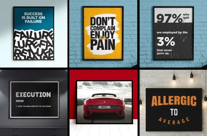 I will design motivational quotes canvas wall art for you