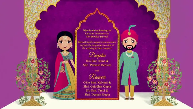 I will create a unique popup wedding invitation video in 48 hours
