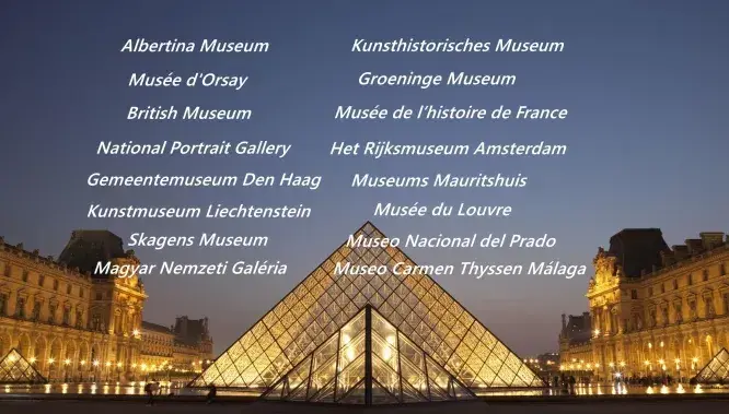 I will send HD pictures of paintings from world famous museums