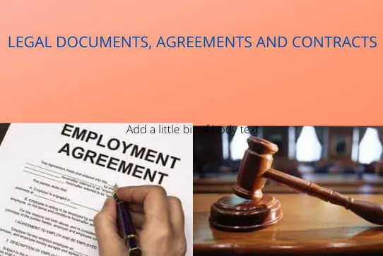 I will draft proffessional legal documents, agreements and contracts