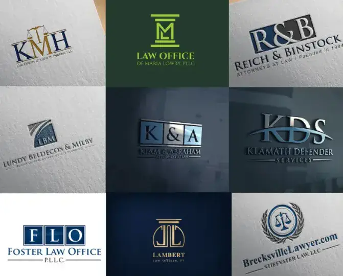 I will law firm, lawyer, attorney, legal logo design