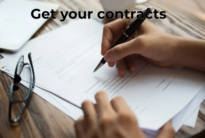 I will draft purchasing or sales contracts and legal agreements