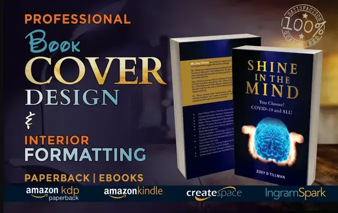 I will do book cover design, book formatting and layout design