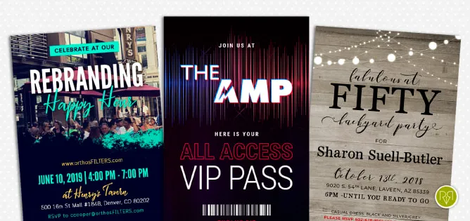 I will design invitations for your party or event