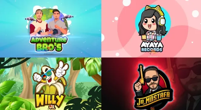 I will create an amazing youtube intro and outro, logo animation