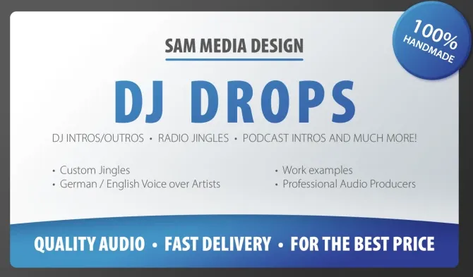 I will create female dj drops, radio jingles, and more for a good price