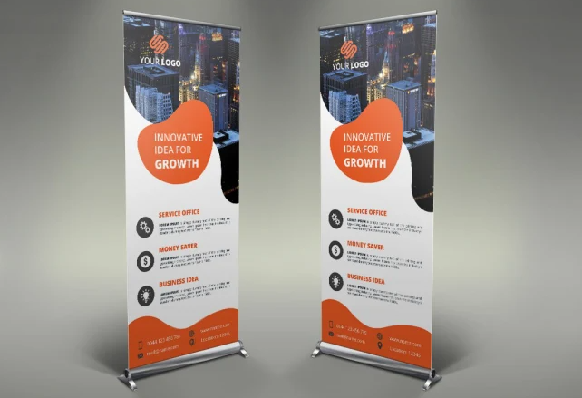  Roll up Banner Design with CMYK+ 300 dpi jpg or png & PDF print ready file,