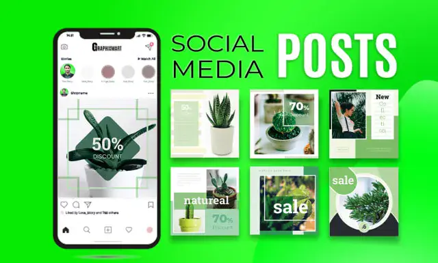 I will design 60 social media posts, social media post design
