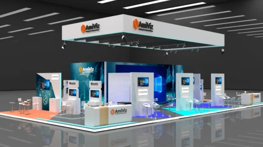 I will create exhibition stand, stall or 3d trade show booth design