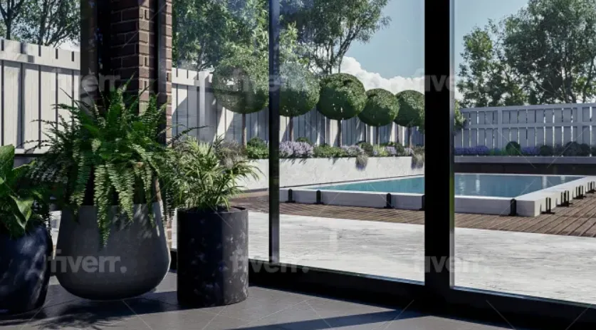 I will design your landscape, garden, backyard, patio, terrace with 3d realistic views