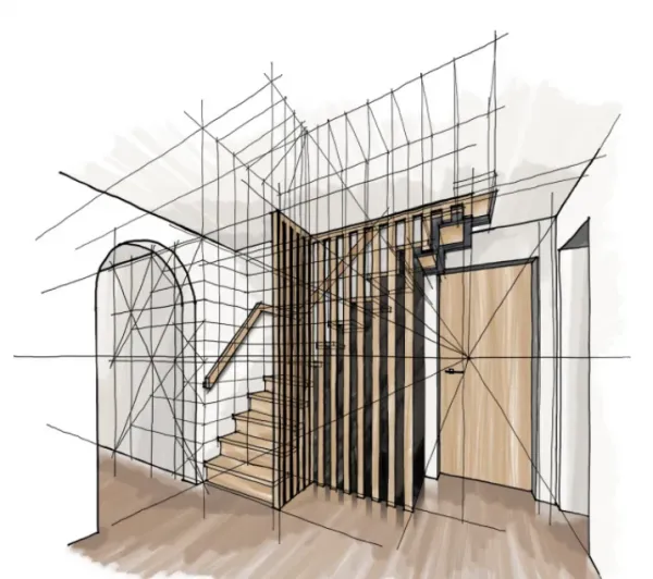 I will digital sketch architecture and interior design