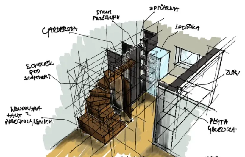 I will digital sketch architecture and interior design