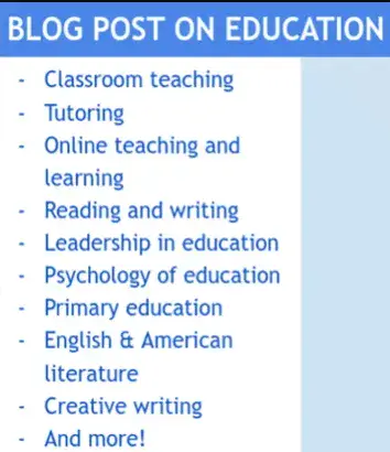 I will write your blog post on education