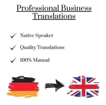 I will translate general business texts from german into english