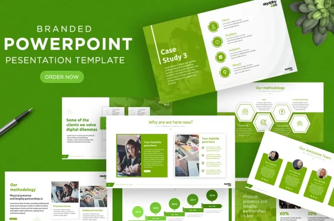 I will design branded powerpoint presentation and google slides