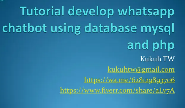 I will give tutorial source code to create chatbot with database