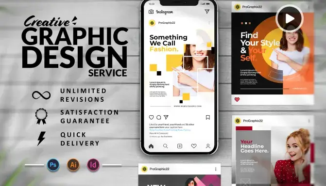 I will fulfill your graphic designing needs in 24 hours
