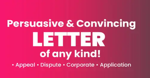 I will write any kind of letter or email