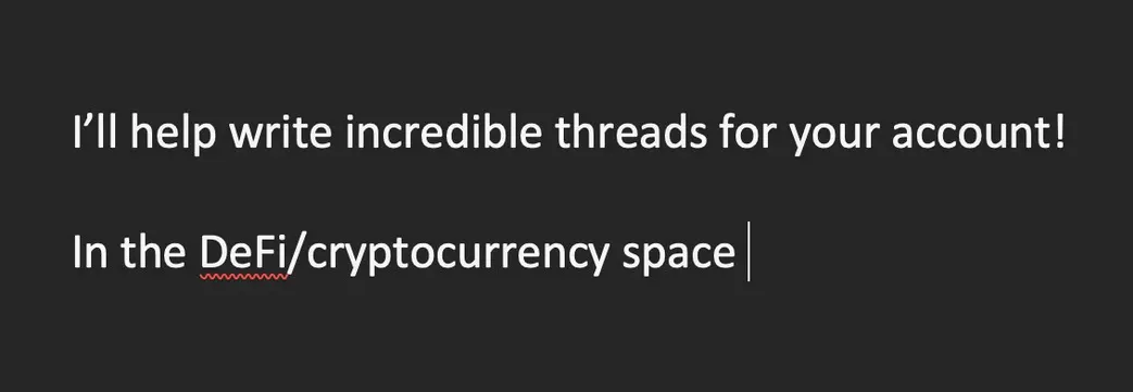 I will write an exceptional crypto thread