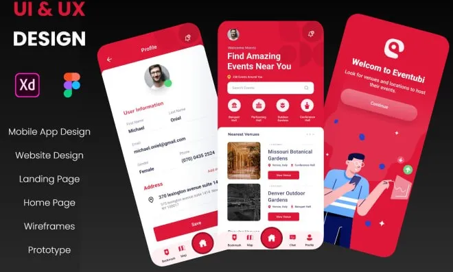 I will design mobile app UI UX design and website UI UX design
