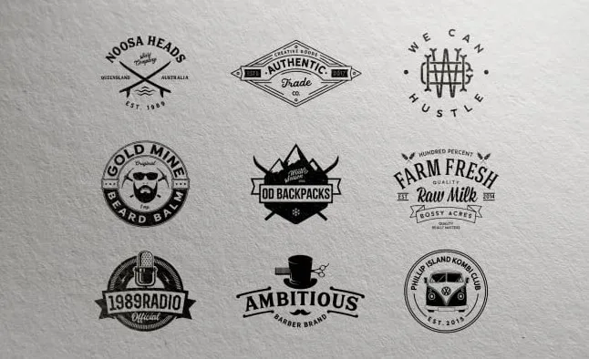 I will design vintage retro minimalist business logo