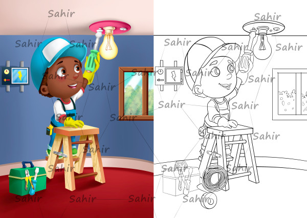 I will create  children book illustration and cover for you