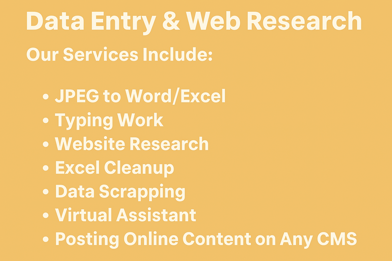 Skilled Data Entry and Website Research Specialist