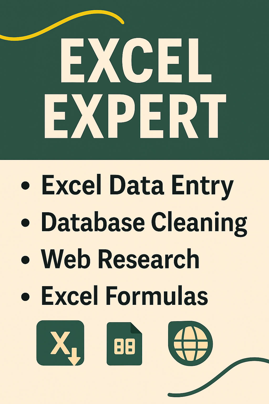 Data Entry, Email List Cleanup, Excel Organization, and Online Research Support